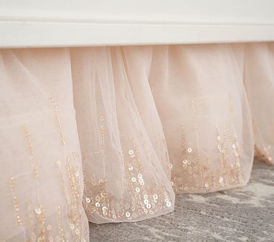 gold crib skirt