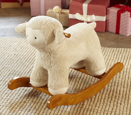 pottery barn sheep rocker