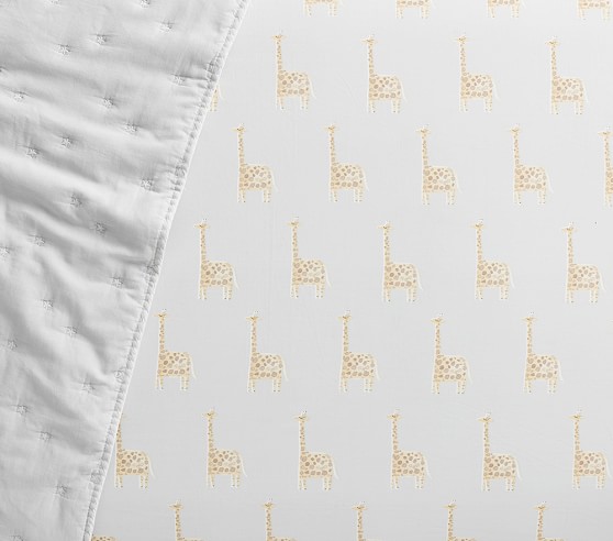 giraffe print crib sheet