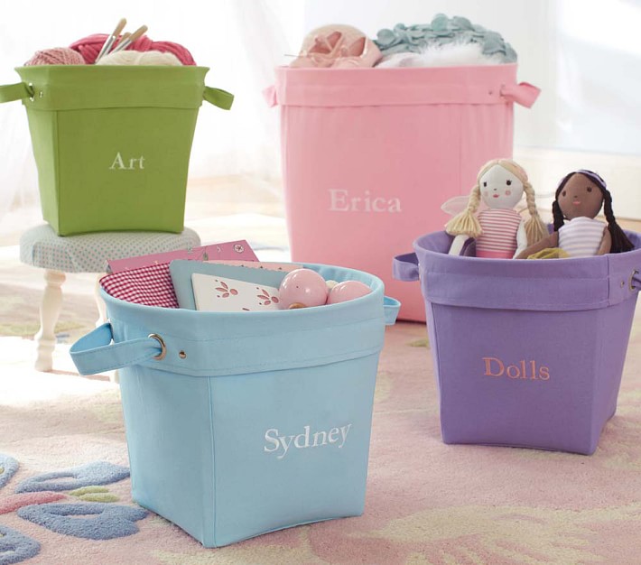 kids storage buckets