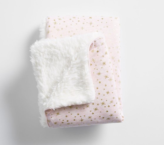 pottery barn sherpa baby blanket