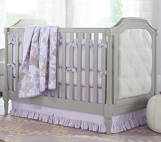 lilac crib skirt