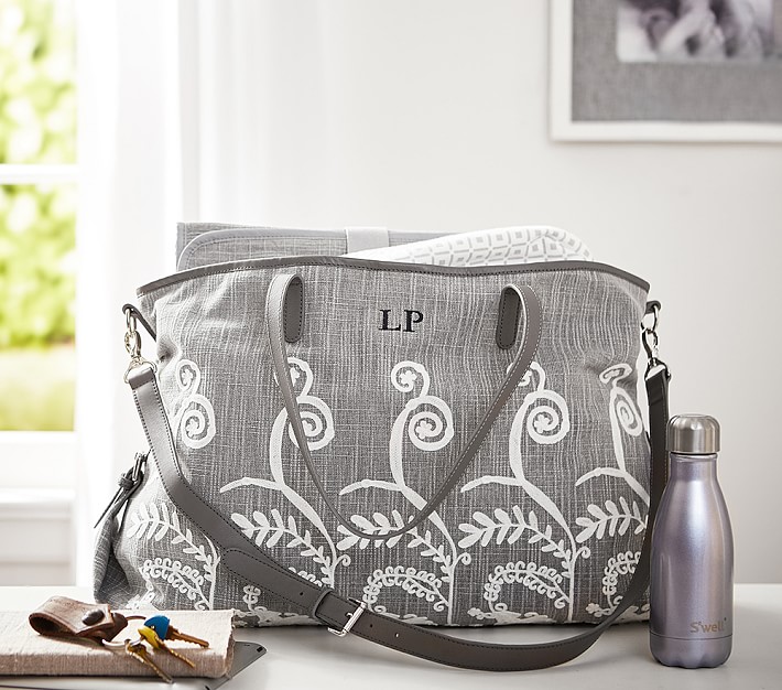 embroidered diaper bag