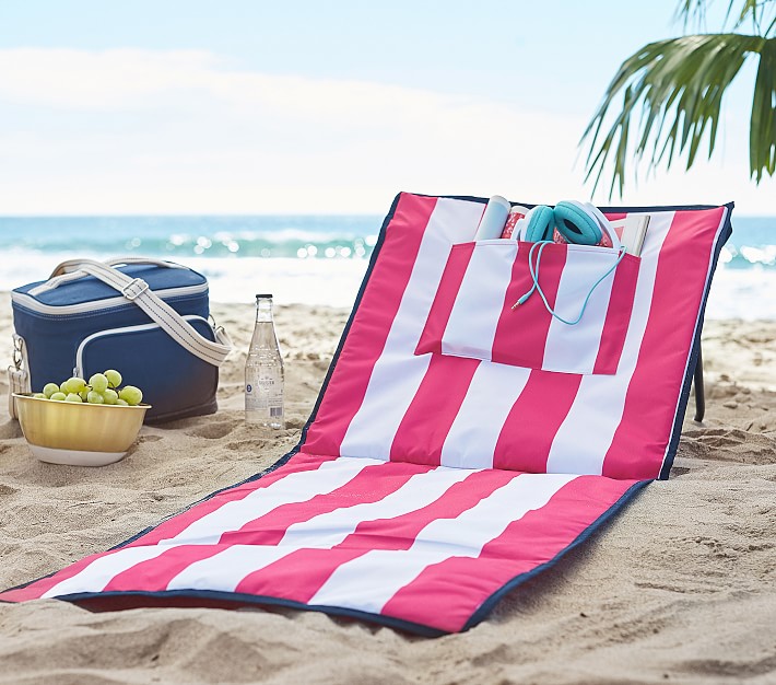 Pink Stripe Kid Beach Lounger | Outdoor 