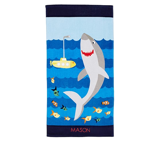 kids shark towel