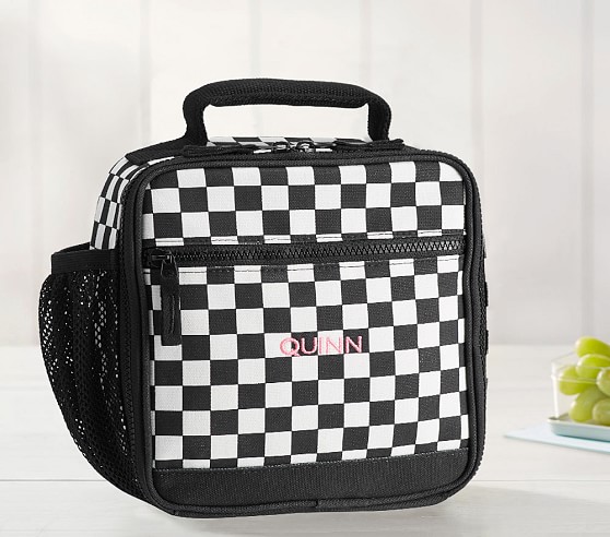checkered lunch bag