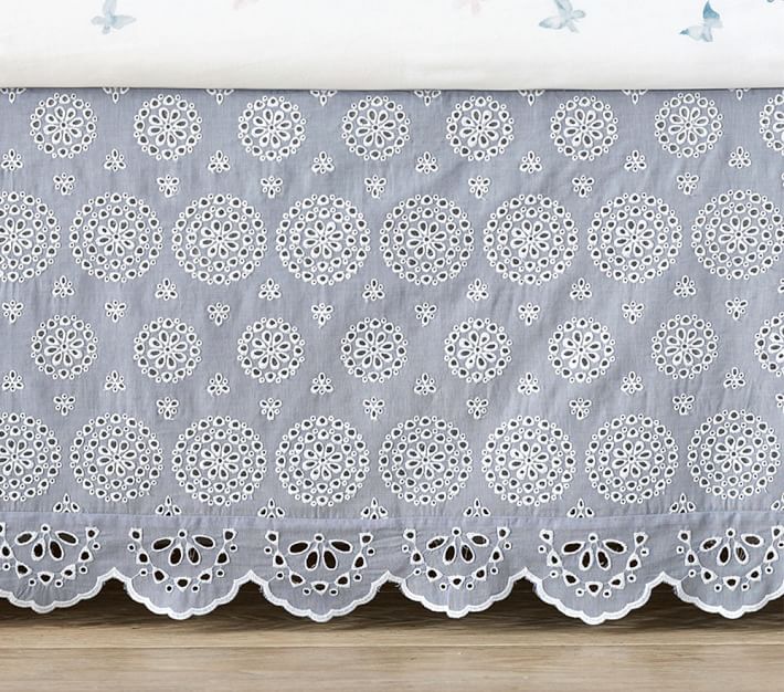 Remi Chambray Eyelet Baby Bedding Crib Bedding Pottery Barn Kids