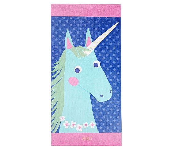 unicorn kids towel