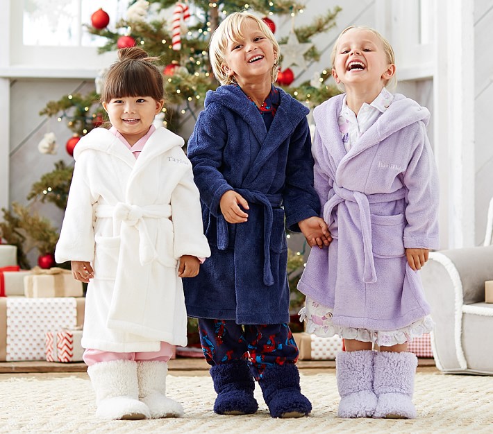 kids fleece dressing gown