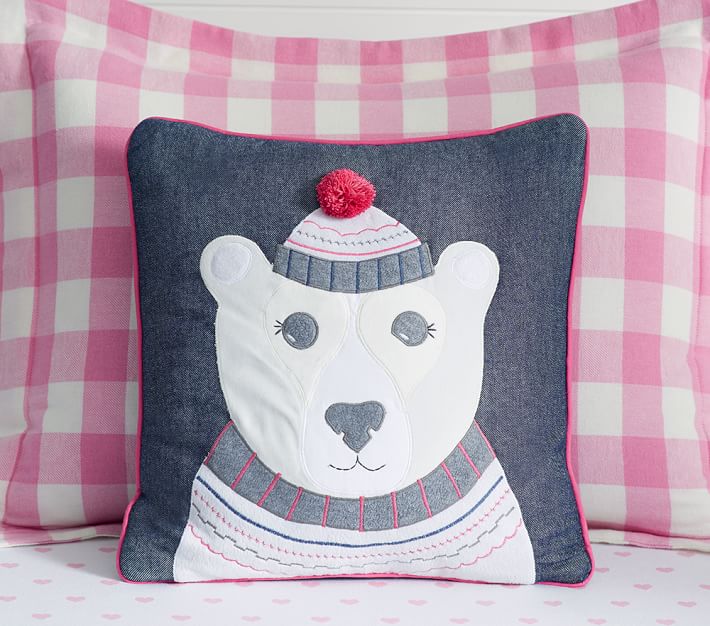 pottery barn teddy bear pillow