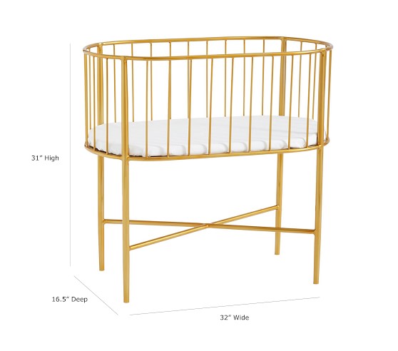 brass baby bed