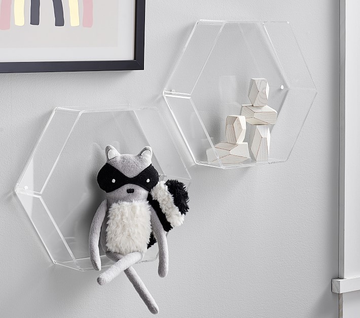 Acrylic Hexagon Wall Shelf Pottery Barn Kids