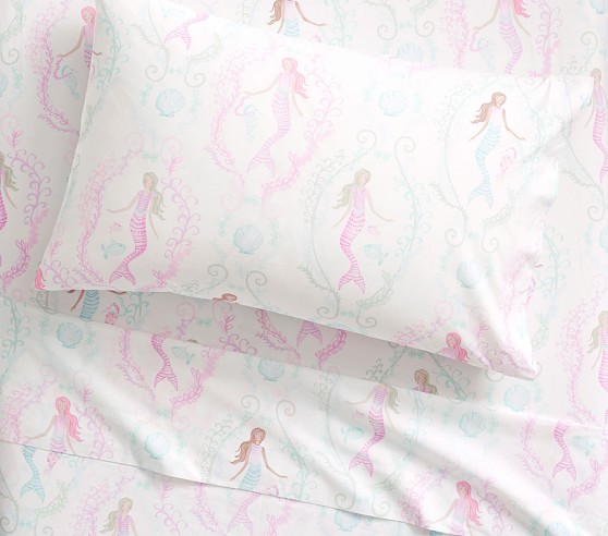 pottery barn kids mermaid sheets