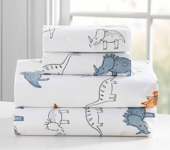 pottery barn kids dinosaur sheets
