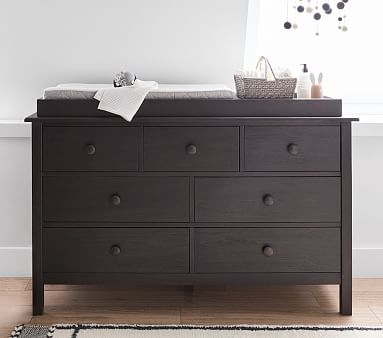 gray nursery dresser