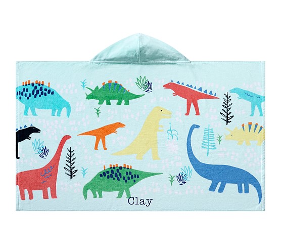 dinosaur hooded beach towel
