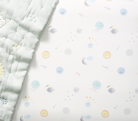 pottery barn fitted crib sheet
