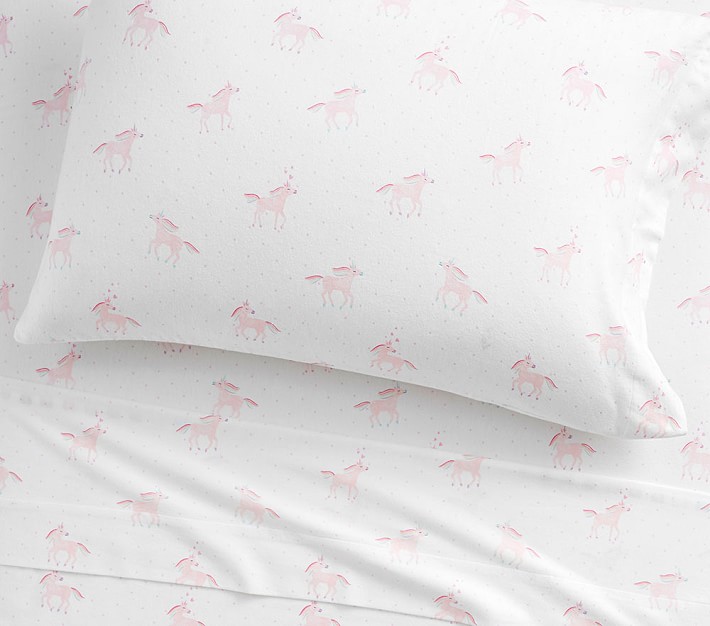 unicorn flannel sheets twin