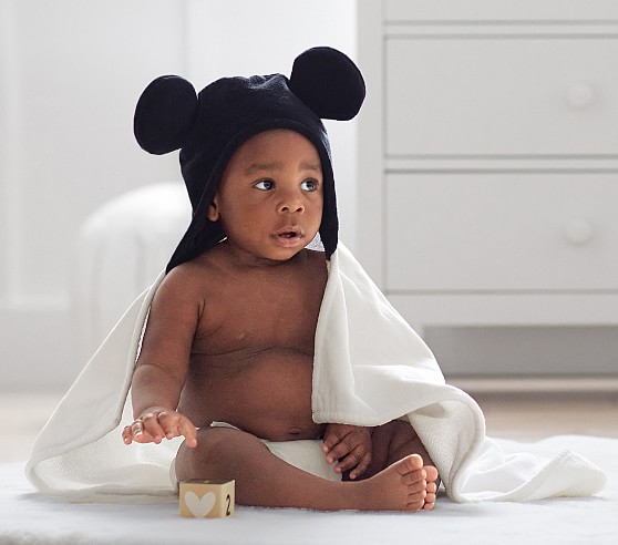 mickey mouse hooded bath towel