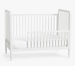 white spindle crib