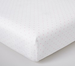 pink gingham crib sheet