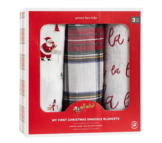 My First Christmas Baby Swaddle Set 