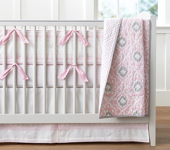 pottery barn baby girl bedding