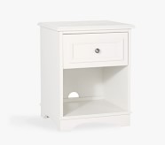 White Solid Wood Nightstand Pottery Barn Kids