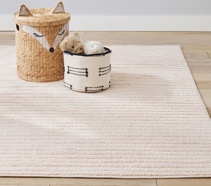 Stain Resistant Plush Ribbed Shag Rug Pottery Barn Kids