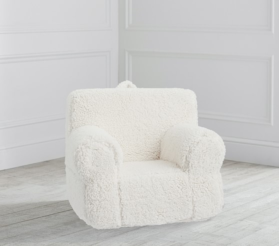 My First Cream Sherpa Anywhere Chair Toddler Armchair Pottery Barn Kids