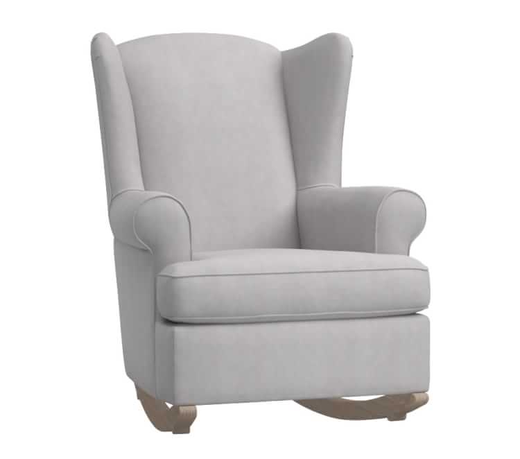 pottery barn wingback rocking chair
