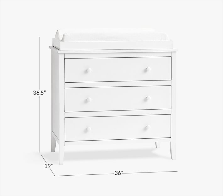 Emerson Nursery Changing Table Dresser & Topper Pottery Barn Kids