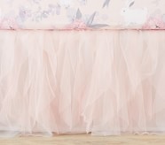 blush tulle crib skirt