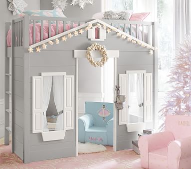 Playhouse Loft Bed For Kids Pottery Barn Kids