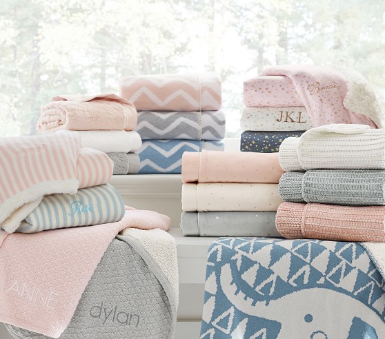 pottery barn elephant blanket