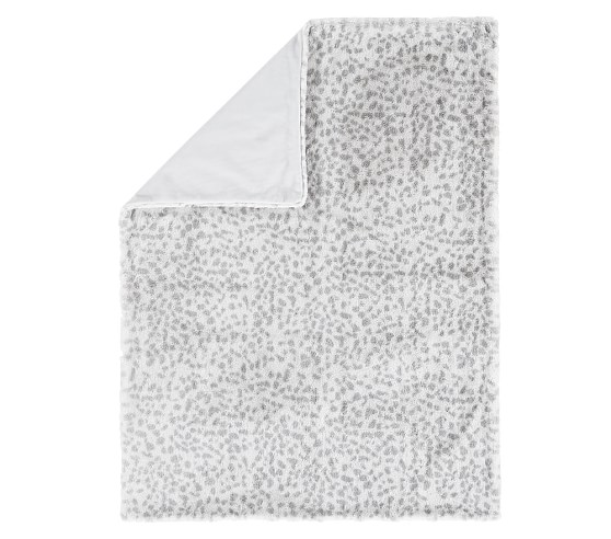 white leopard print blanket