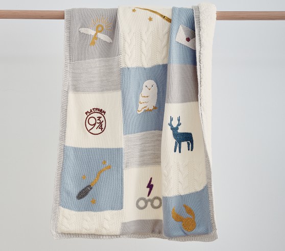 toddler crib bedding Harry Potter Blanket  Patchwork design featuring minky /& llama fur  baby nursery blanket baby shower gift