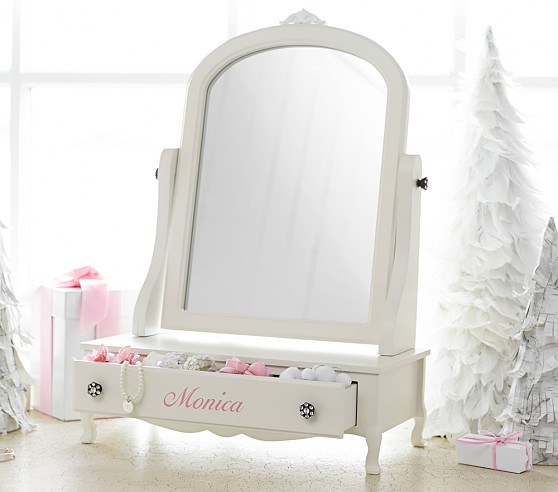 White Mill Valley Kids Vanity With Mirror Pottery Barn Kids