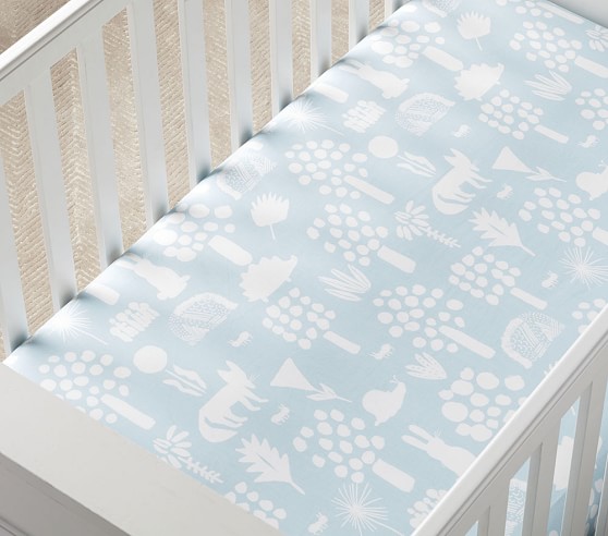 Organic Woodland Modern Crib Sheet 