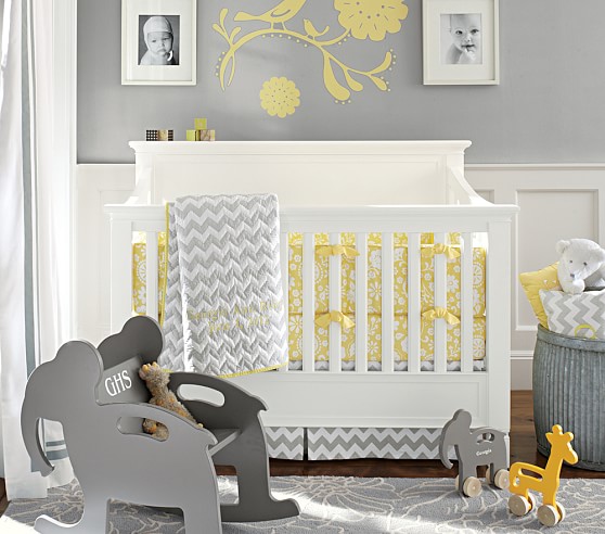 Yellow And Grey Nursery Bedding, Yellow And Grey Baby Bedding Sets