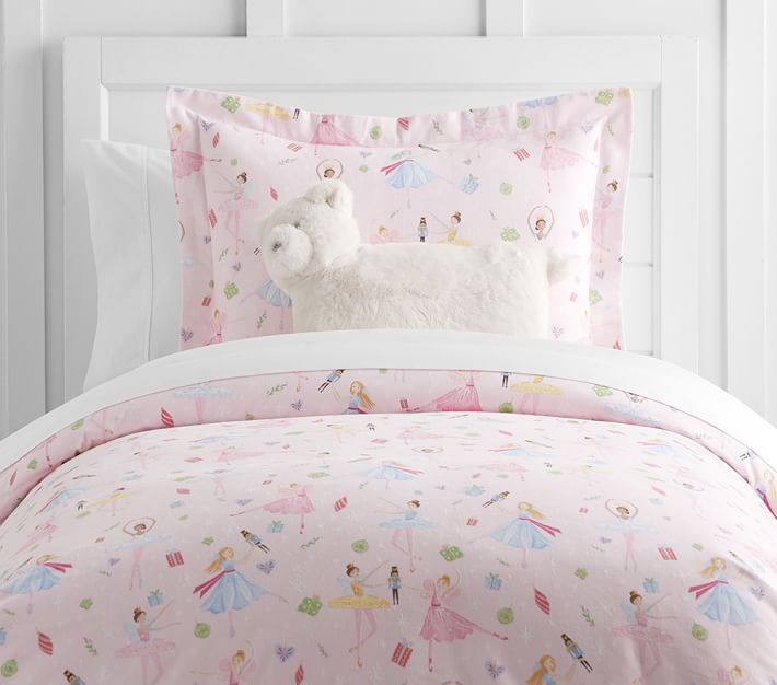 Organic Flannel Nutcracker Kids' Duvet Cover Pottery Barn Kids