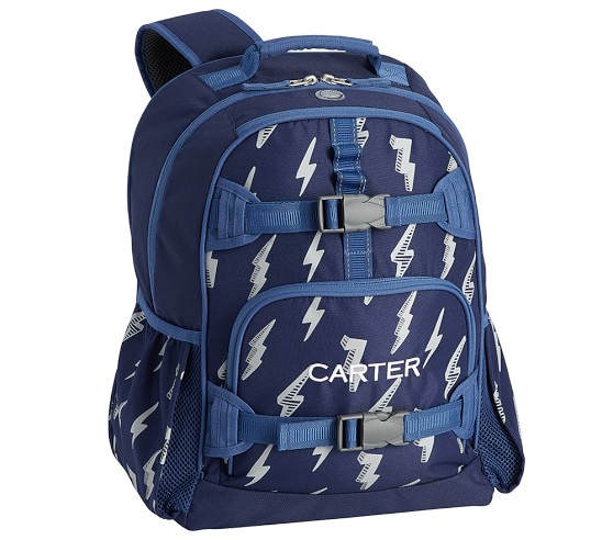 Navy Lightning Bolt Glow In The Dark Kids Backpacks Pottery Barn Kids