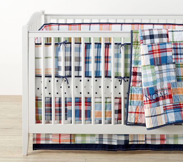 Madras Patrick Baby Bedding Crib Bedding Pottery Barn Kids