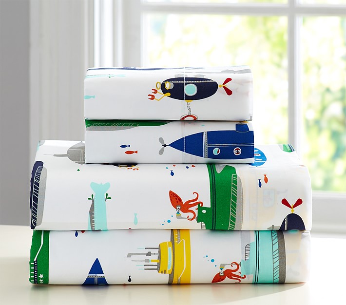 pottery barn boys sheets