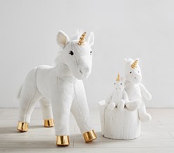 pottery barn unicorn rocking horse