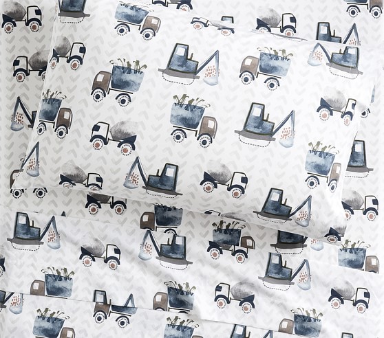 pottery barn construction bedding