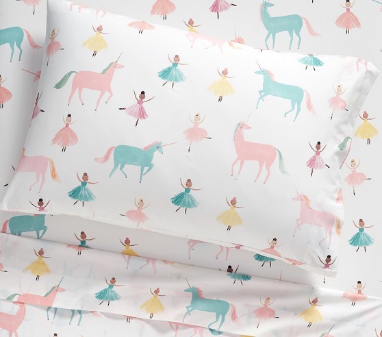 pottery barn kids unicorn sheets