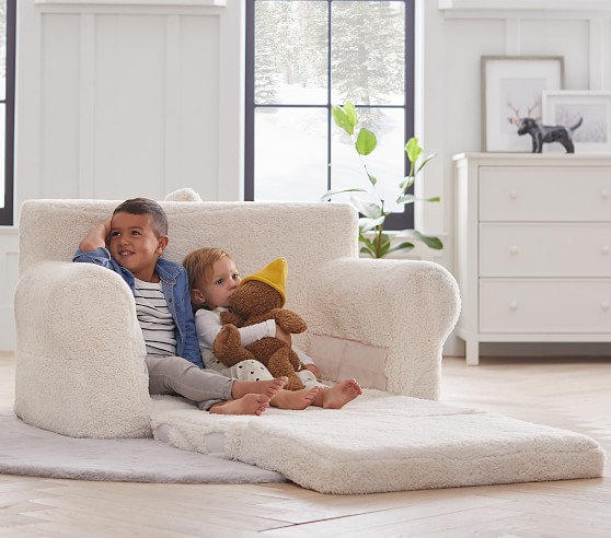 Sherpa Anywhere Sofa Lounger Kids Lounge Pottery Barn Kids