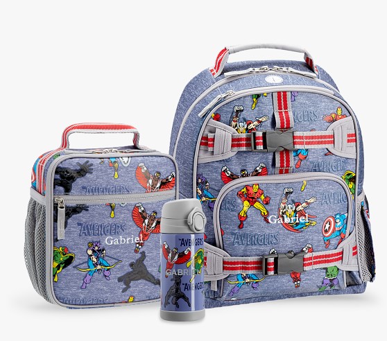 Mackenzie Marvel Avengers Glow In The Dark Backpack Lunch Bundle Set Of 3 Pottery Barn Kids