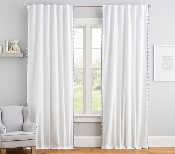Cotton Pom Kids Blackout Curtain Pottery Barn Cotton Pom Kids Blackout Curtain